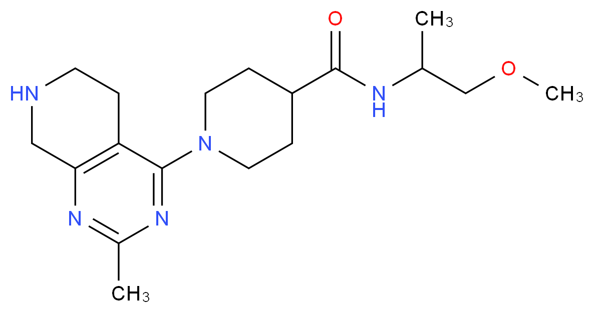 N-(2-methoxy-1-methylethyl)-1-(2-methyl-5,6,7,8-tetrahydropyrido[3,4-d]pyrimidin-4-yl)piperidine-4-carboxamide_Molecular_structure_CAS_)