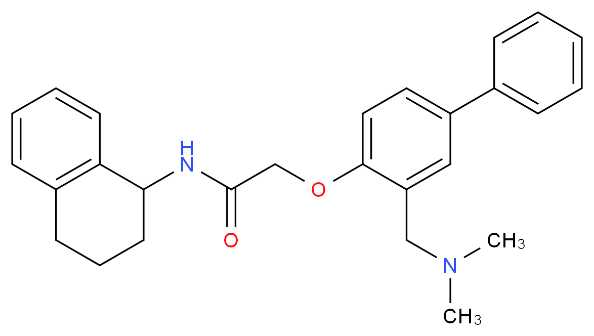2-({3-[(dimethylamino)methyl]-4-biphenylyl}oxy)-N-(1,2,3,4-tetrahydro-1-naphthalenyl)acetamide_Molecular_structure_CAS_)