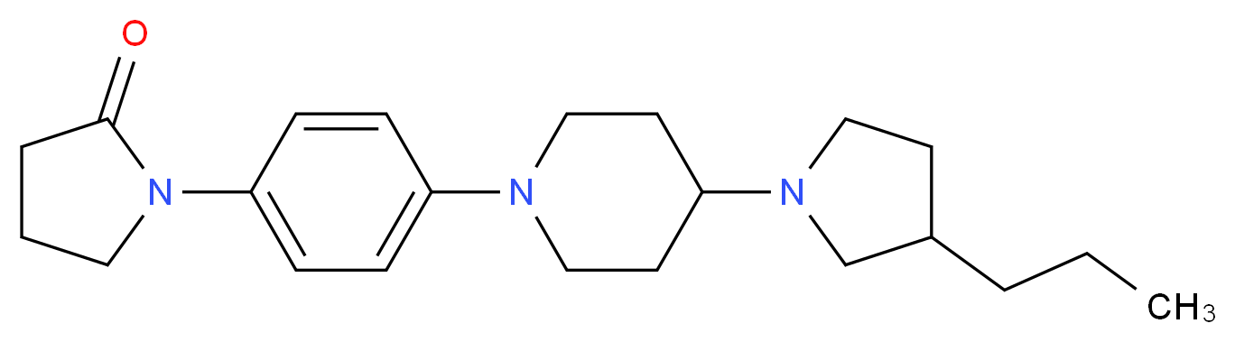 1-{4-[4-(3-propylpyrrolidin-1-yl)piperidin-1-yl]phenyl}pyrrolidin-2-one_Molecular_structure_CAS_)