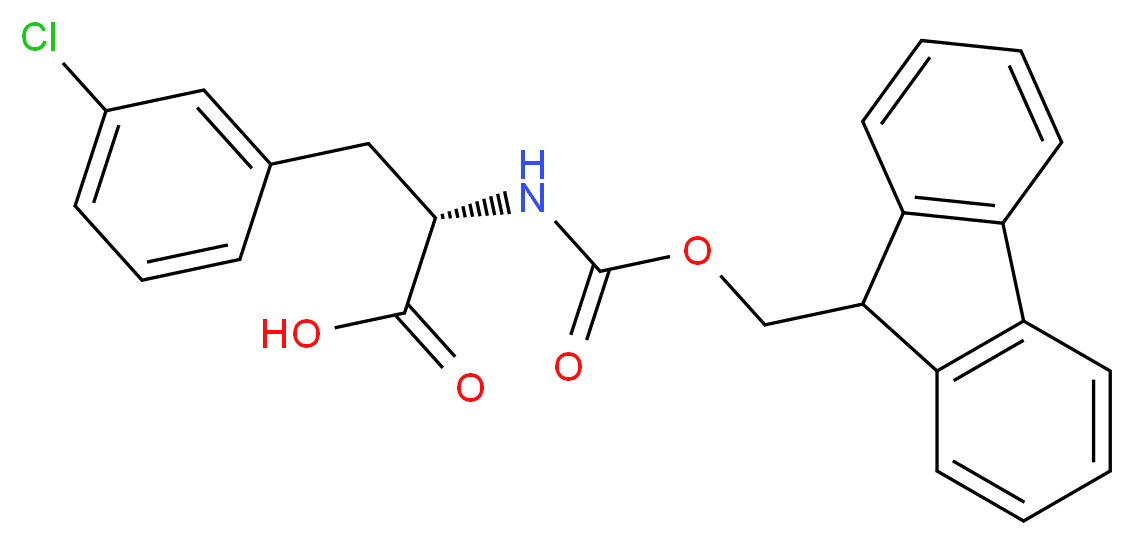 3-Chloro-L-phenylalanine, N-FMOC protected_Molecular_structure_CAS_198560-44-0)