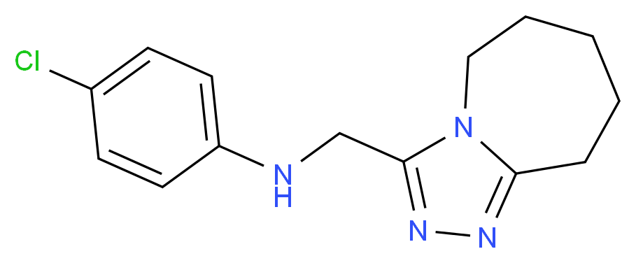 (4-Chloro-phenyl)-(6,7,8,9-tetrahydro-5H-[1,2,4]triazolo[4,3-a]azepin-3-ylmethyl)-amine_Molecular_structure_CAS_)