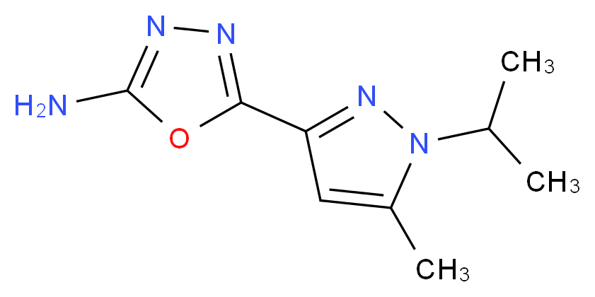 5-(1-isopropyl-5-methyl-1H-pyrazol-3-yl)-1,3,4-oxadiazol-2-amine_Molecular_structure_CAS_1257535-65-1)