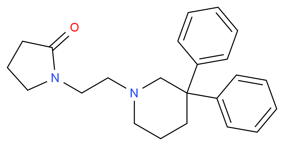 1-[2-(3,3-diphenylpiperidin-1-yl)ethyl]pyrrolidin-2-one_Molecular_structure_CAS_)
