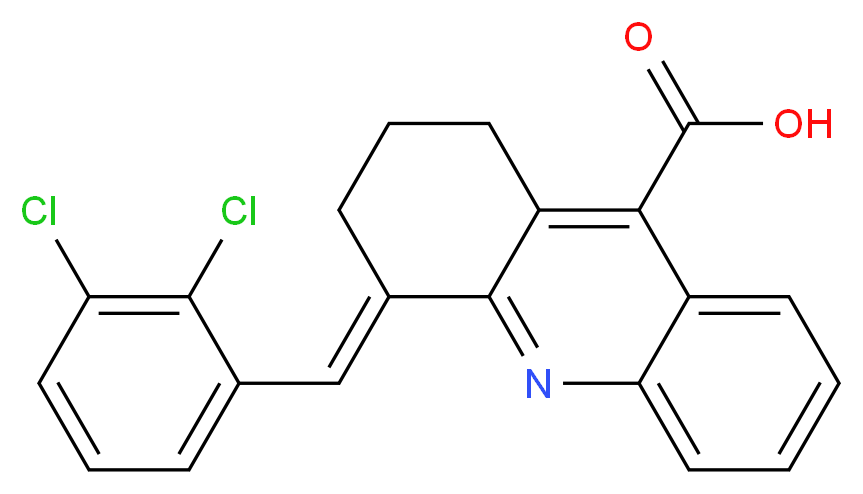 4-(2,3-Dichloro-benzylidene)-1,2,3,4-tetrahydro-acridine-9-carboxylic acid_Molecular_structure_CAS_)