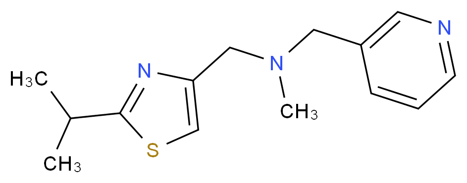 1-(2-isopropyl-1,3-thiazol-4-yl)-N-methyl-N-(3-pyridinylmethyl)methanamine_Molecular_structure_CAS_)