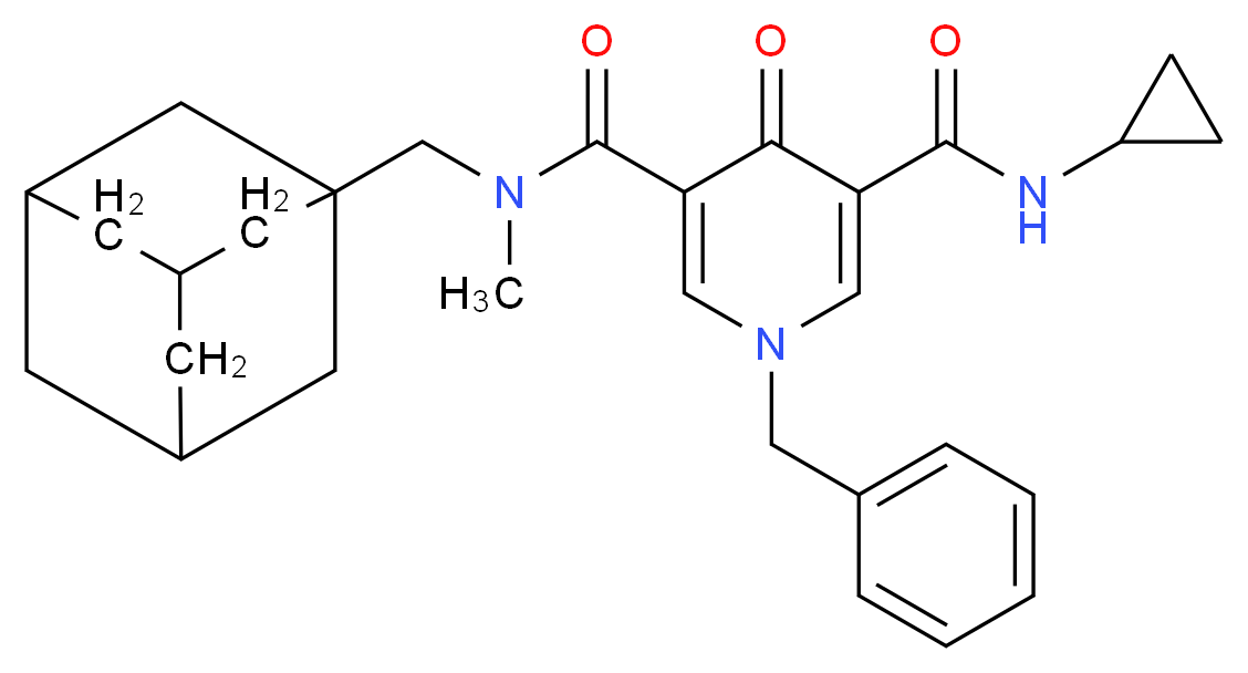 N-(1-adamantylmethyl)-1-benzyl-N'-cyclopropyl-N-methyl-4-oxo-1,4-dihydro-3,5-pyridinedicarboxamide_Molecular_structure_CAS_)