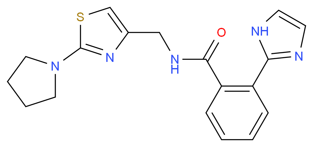 2-(1H-imidazol-2-yl)-N-[(2-pyrrolidin-1-yl-1,3-thiazol-4-yl)methyl]benzamide_Molecular_structure_CAS_)