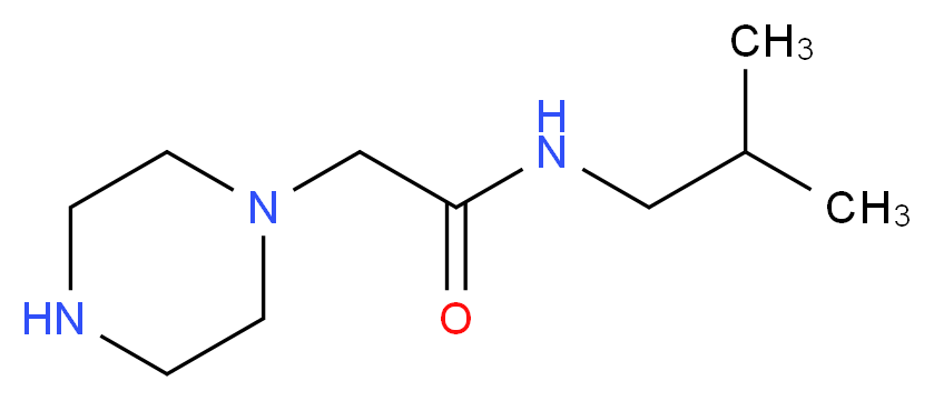 N-isobutyl-2-(piperazin-1-yl)acetamide_Molecular_structure_CAS_)