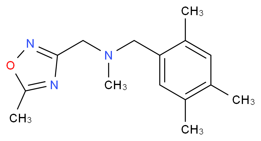 N-methyl-1-(5-methyl-1,2,4-oxadiazol-3-yl)-N-(2,4,5-trimethylbenzyl)methanamine_Molecular_structure_CAS_)