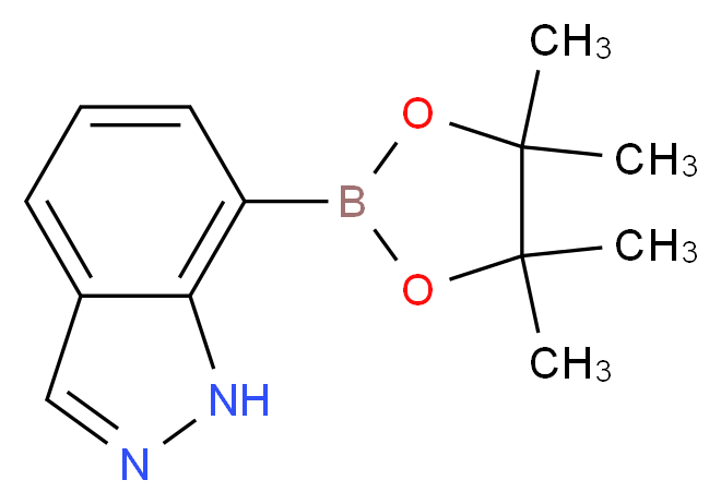 7-(4,4,5,5-Tetramethyl-1,3,2-dioxaborolan-2-yl)-1H-indazole_Molecular_structure_CAS_915411-02-8)