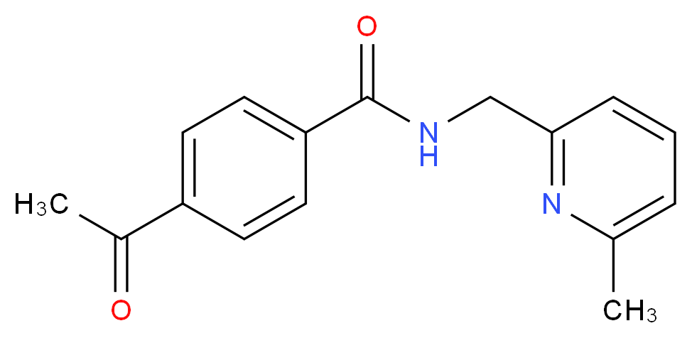 4-acetyl-N-[(6-methyl-2-pyridinyl)methyl]benzamide_Molecular_structure_CAS_)