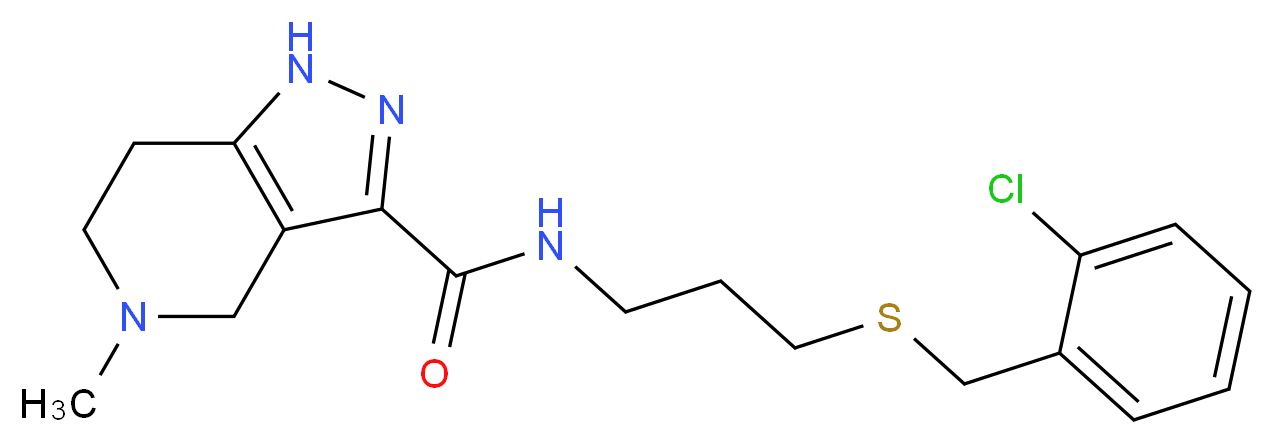 N-{3-[(2-chlorobenzyl)thio]propyl}-5-methyl-4,5,6,7-tetrahydro-1H-pyrazolo[4,3-c]pyridine-3-carboxamide_Molecular_structure_CAS_)