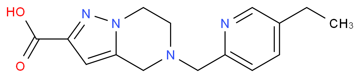 5-[(5-ethylpyridin-2-yl)methyl]-4,5,6,7-tetrahydropyrazolo[1,5-a]pyrazine-2-carboxylic acid_Molecular_structure_CAS_)