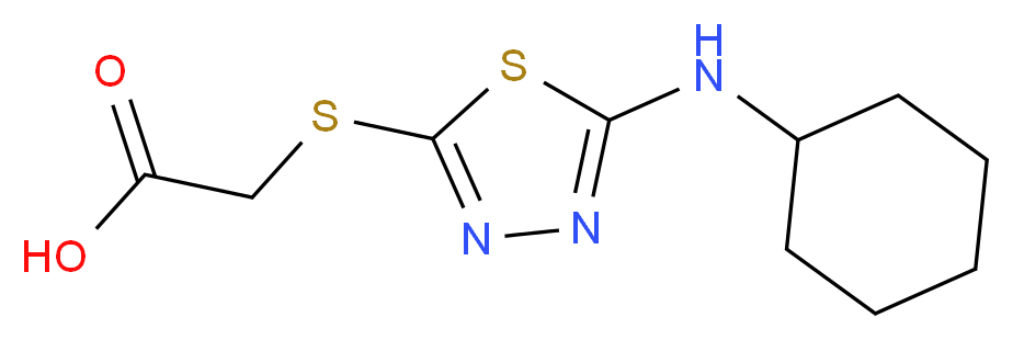 {[5-(cyclohexylamino)-1,3,4-thiadiazol-2-yl]thio}acetic acid_Molecular_structure_CAS_68161-57-9)