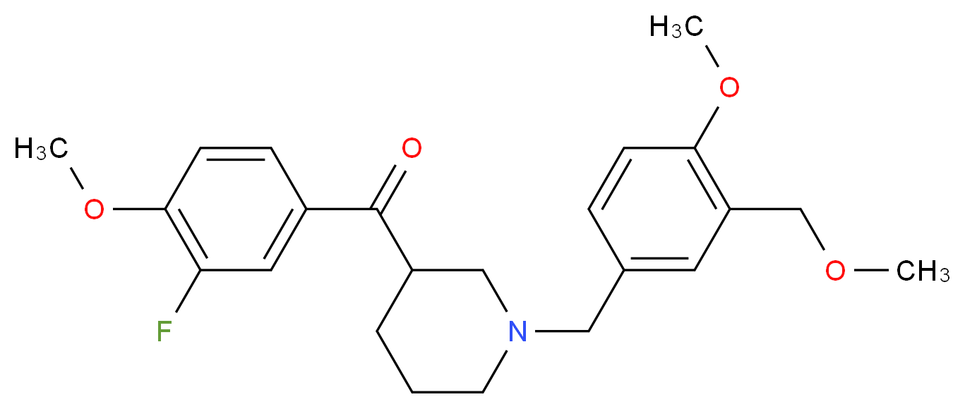 (3-fluoro-4-methoxyphenyl){1-[4-methoxy-3-(methoxymethyl)benzyl]-3-piperidinyl}methanone_Molecular_structure_CAS_)