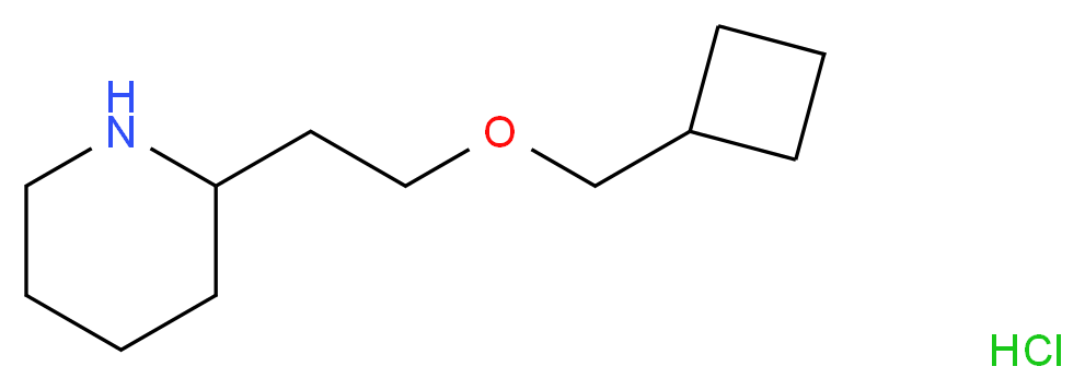 2-[2-(Cyclobutylmethoxy)ethyl]piperidine hydrochloride_Molecular_structure_CAS_)