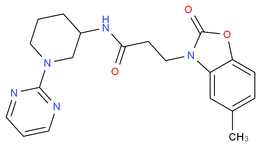 3-(5-methyl-2-oxo-1,3-benzoxazol-3(2H)-yl)-N-[1-(2-pyrimidinyl)-3-piperidinyl]propanamide_Molecular_structure_CAS_)