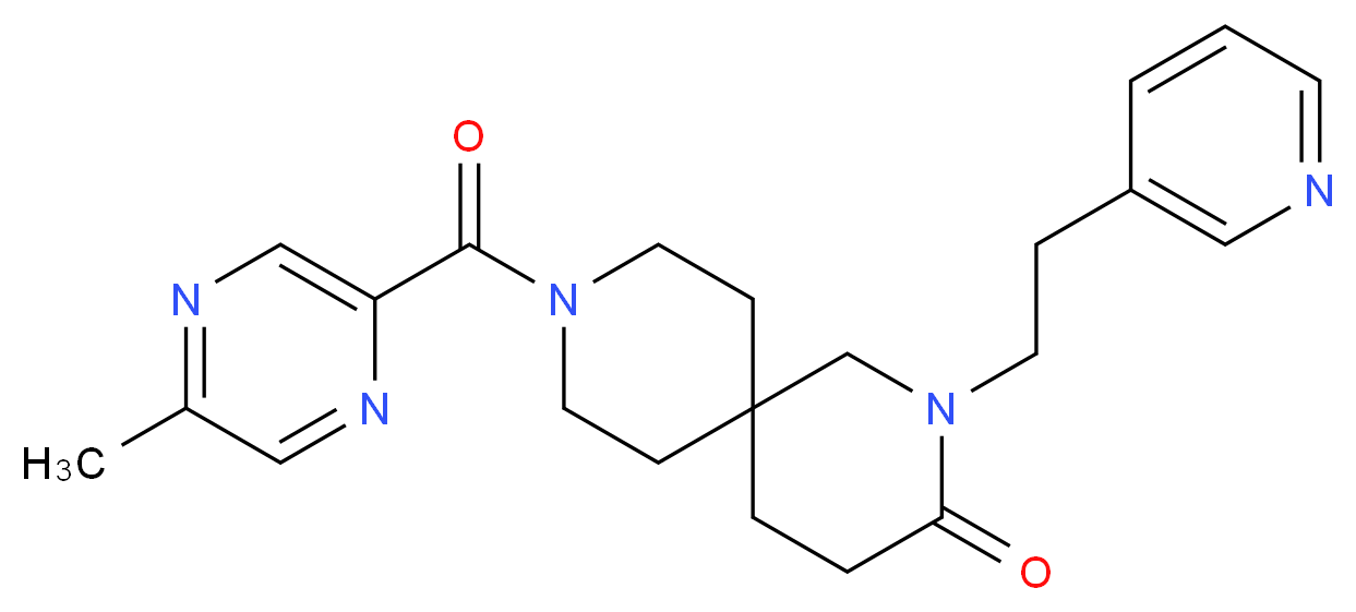 9-[(5-methylpyrazin-2-yl)carbonyl]-2-(2-pyridin-3-ylethyl)-2,9-diazaspiro[5.5]undecan-3-one_Molecular_structure_CAS_)