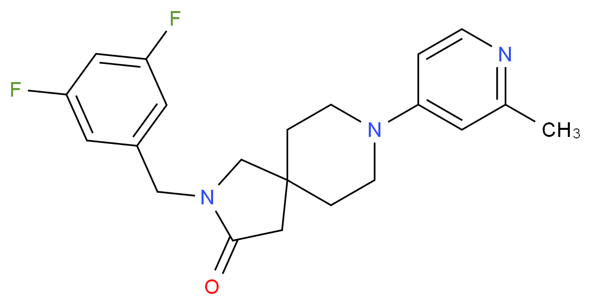 2-(3,5-difluorobenzyl)-8-(2-methyl-4-pyridinyl)-2,8-diazaspiro[4.5]decan-3-one_Molecular_structure_CAS_)