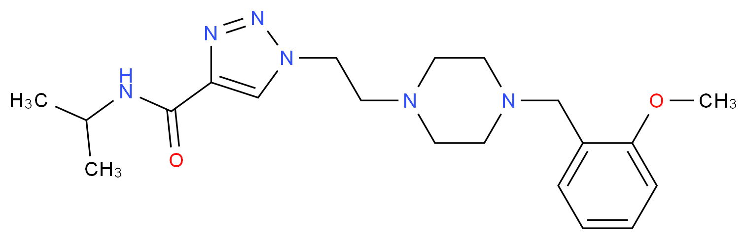 N-isopropyl-1-{2-[4-(2-methoxybenzyl)-1-piperazinyl]ethyl}-1H-1,2,3-triazole-4-carboxamide_Molecular_structure_CAS_)
