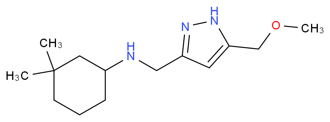 (3,3-dimethylcyclohexyl){[5-(methoxymethyl)-1H-pyrazol-3-yl]methyl}amine_Molecular_structure_CAS_)