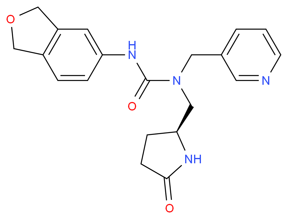 N'-(1,3-dihydro-2-benzofuran-5-yl)-N-{[(2S)-5-oxopyrrolidin-2-yl]methyl}-N-(pyridin-3-ylmethyl)urea_Molecular_structure_CAS_)