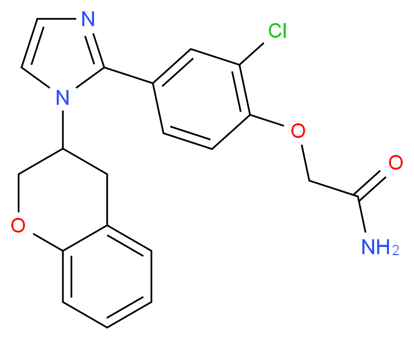 2-{2-chloro-4-[1-(3,4-dihydro-2H-chromen-3-yl)-1H-imidazol-2-yl]phenoxy}acetamide_Molecular_structure_CAS_)