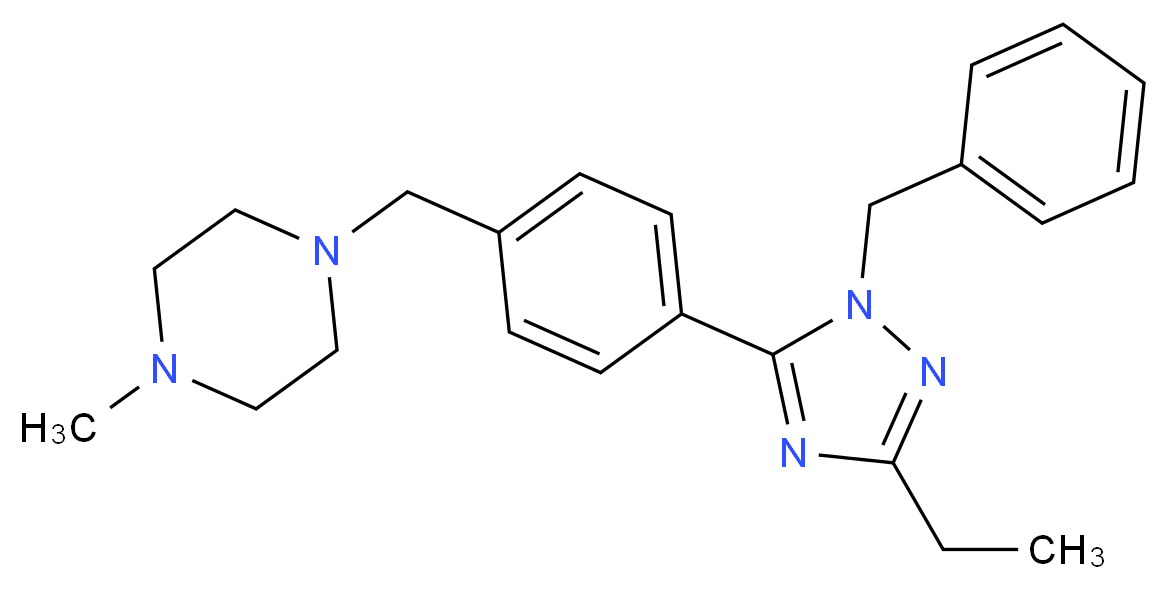 1-[4-(1-benzyl-3-ethyl-1H-1,2,4-triazol-5-yl)benzyl]-4-methylpiperazine_Molecular_structure_CAS_)
