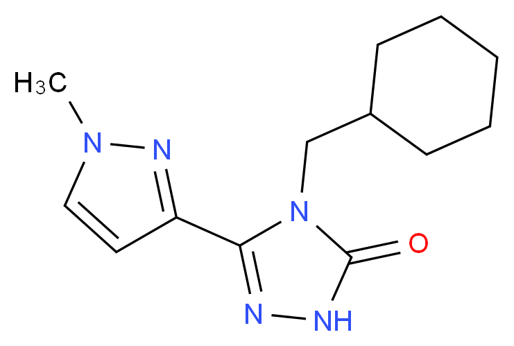 4-(cyclohexylmethyl)-5-(1-methyl-1H-pyrazol-3-yl)-2,4-dihydro-3H-1,2,4-triazol-3-one_Molecular_structure_CAS_)