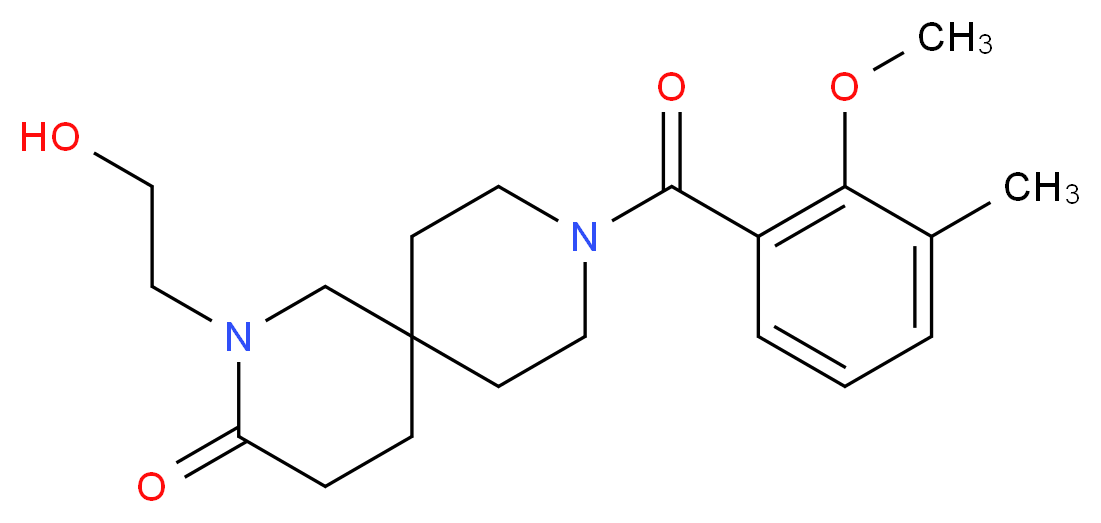 2-(2-hydroxyethyl)-9-(2-methoxy-3-methylbenzoyl)-2,9-diazaspiro[5.5]undecan-3-one_Molecular_structure_CAS_)