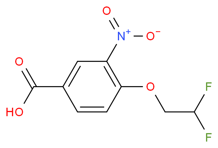 4-(2,2-difluoroethoxy)-3-nitrobenzoic acid_Molecular_structure_CAS_)