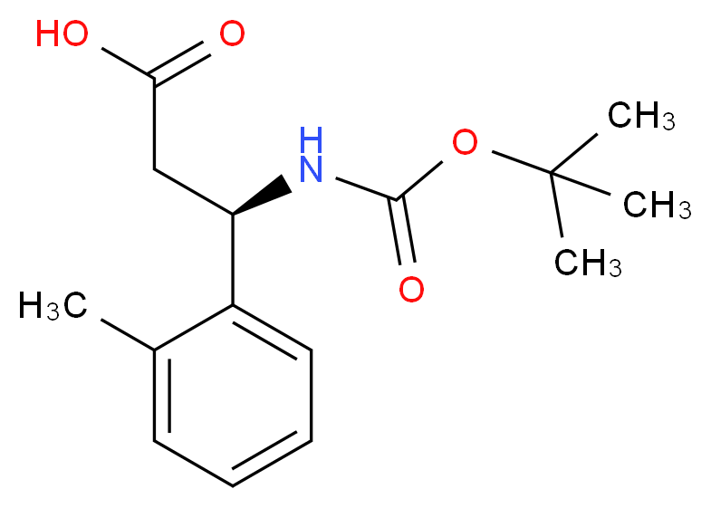 BOC-(R)-3-AMINO-3-(2-METHYL-PHENYL)-PROPIONIC ACID_Molecular_structure_CAS_500770-86-5)
