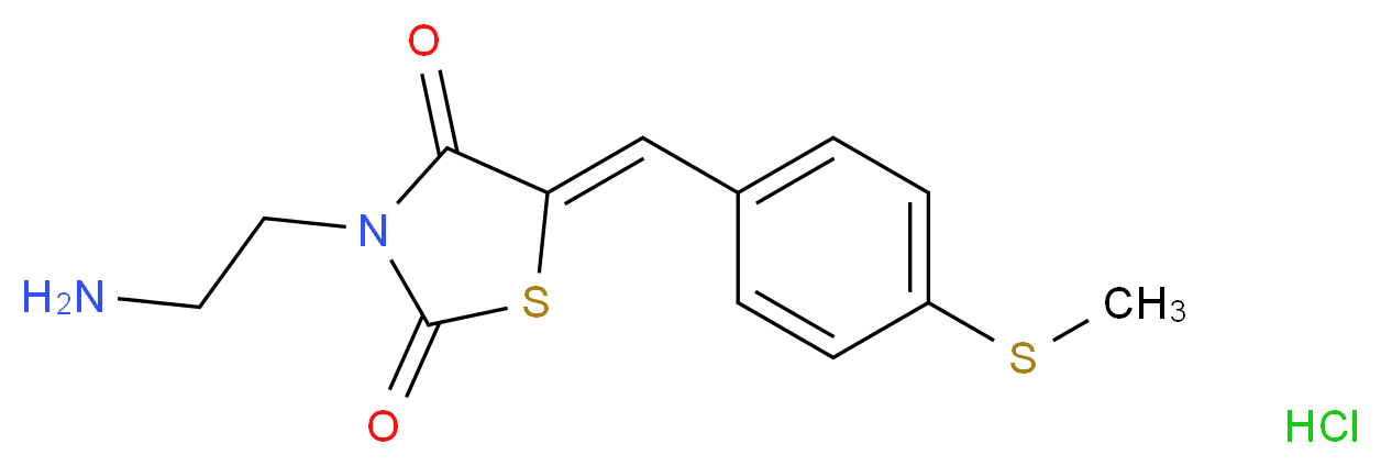 (5Z)-3-(2-aminoethyl)-5-[4-(methylthio)benzylidene]-1,3-thiazolidine-2,4-dione hydrochloride_Molecular_structure_CAS_)