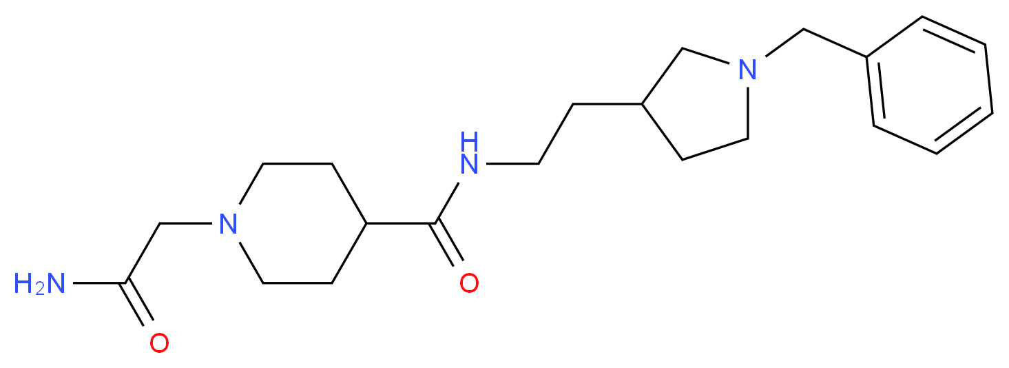 1-(2-amino-2-oxoethyl)-N-[2-(1-benzyl-3-pyrrolidinyl)ethyl]-4-piperidinecarboxamide_Molecular_structure_CAS_)