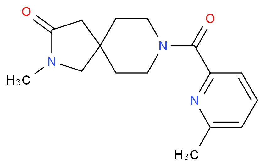2-methyl-8-[(6-methyl-2-pyridinyl)carbonyl]-2,8-diazaspiro[4.5]decan-3-one_Molecular_structure_CAS_)