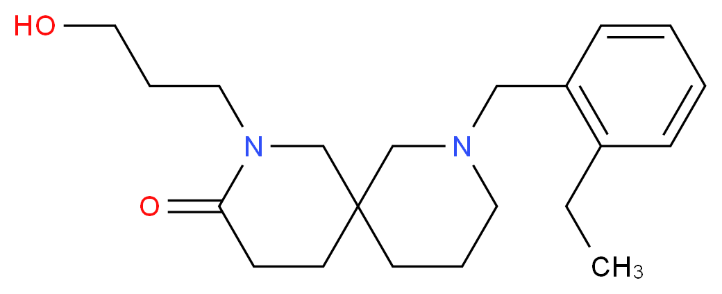 8-(2-ethylbenzyl)-2-(3-hydroxypropyl)-2,8-diazaspiro[5.5]undecan-3-one_Molecular_structure_CAS_)