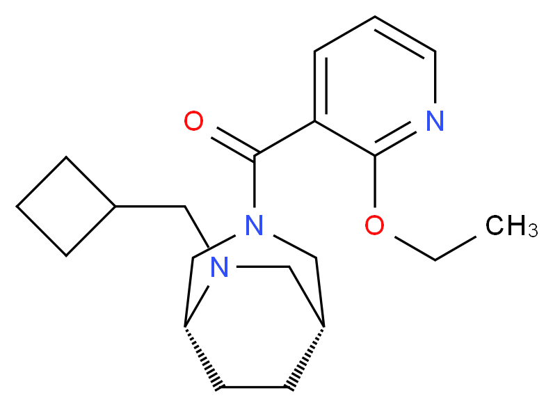 (1R*,5R*)-6-(cyclobutylmethyl)-3-[(2-ethoxypyridin-3-yl)carbonyl]-3,6-diazabicyclo[3.2.2]nonane_Molecular_structure_CAS_)