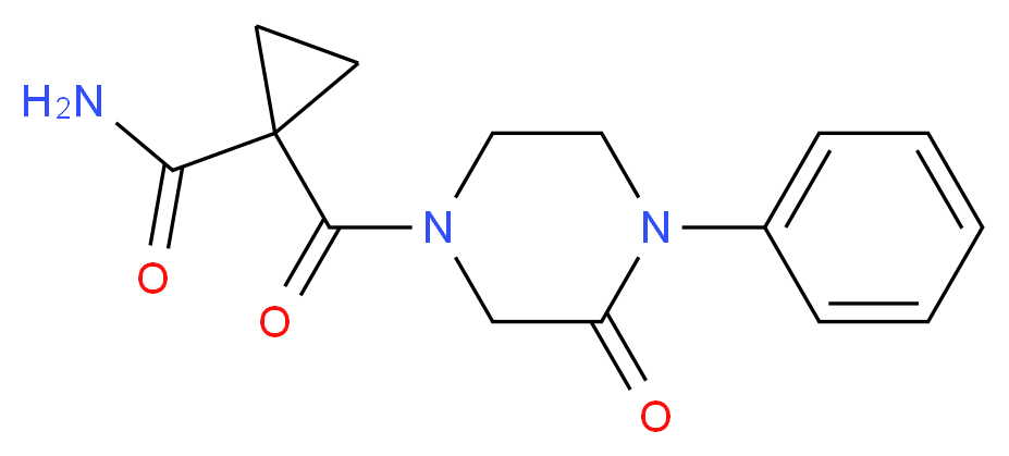 1-[(3-oxo-4-phenyl-1-piperazinyl)carbonyl]cyclopropanecarboxamide_Molecular_structure_CAS_)