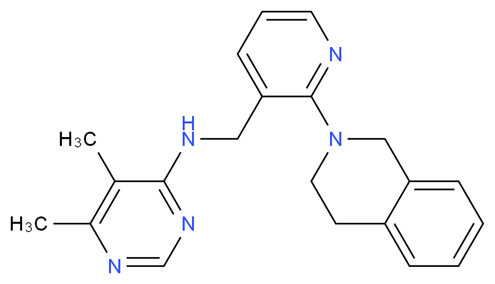 N-{[2-(3,4-dihydroisoquinolin-2(1H)-yl)pyridin-3-yl]methyl}-5,6-dimethylpyrimidin-4-amine_Molecular_structure_CAS_)