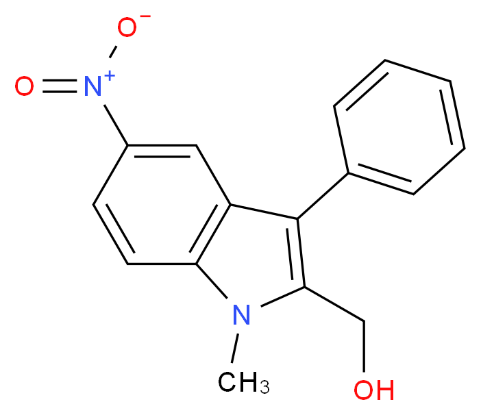 (1-methyl-5-nitro-3-phenyl-1H-indol-2-yl)methanol_Molecular_structure_CAS_89159-60-4)