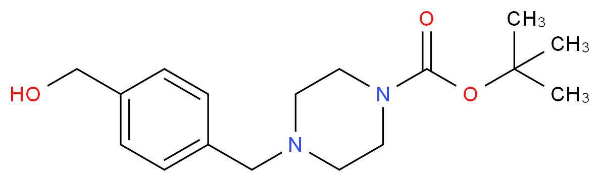 tert-butyl 4-[4-(hydroxymethyl)benzyl]tetrahydro-1(2H)-pyrazinecarboxylate_Molecular_structure_CAS_622381-67-3)