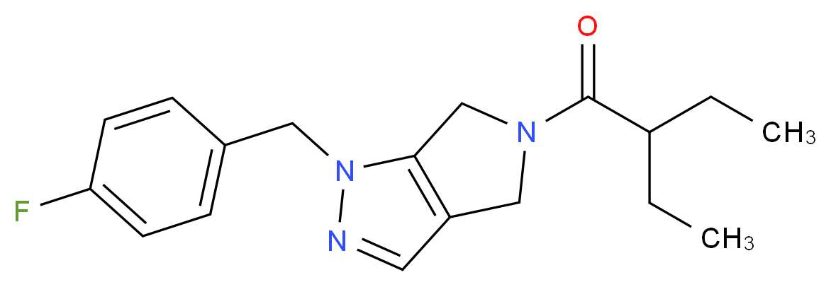 5-(2-ethylbutanoyl)-1-(4-fluorobenzyl)-1,4,5,6-tetrahydropyrrolo[3,4-c]pyrazole_Molecular_structure_CAS_)