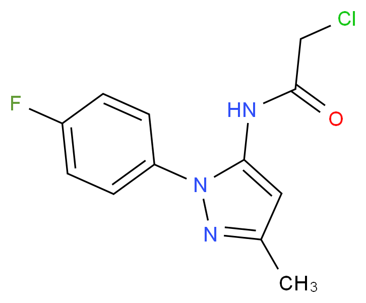2-chloro-N-[1-(4-fluorophenyl)-3-methyl-1H-pyrazol-5-yl]acetamide_Molecular_structure_CAS_)