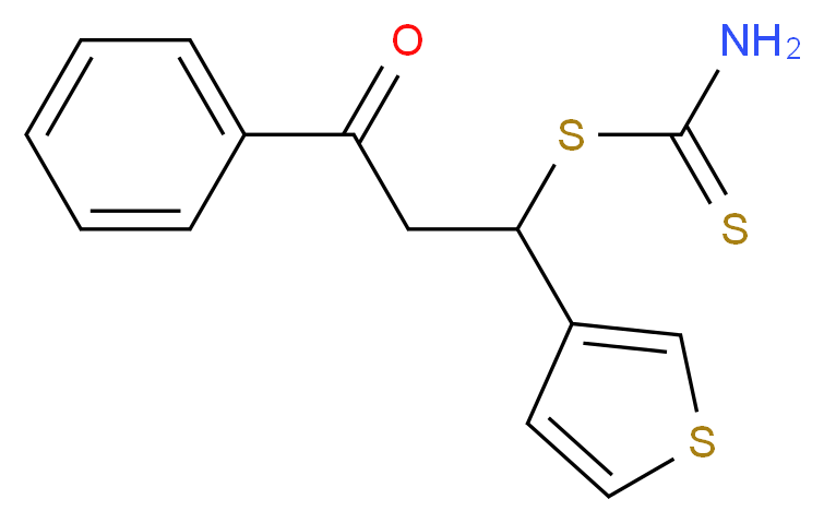 3-oxo-3-phenyl-1-(3-thienyl)propyl aminomethanedithioate_Molecular_structure_CAS_286366-70-9)