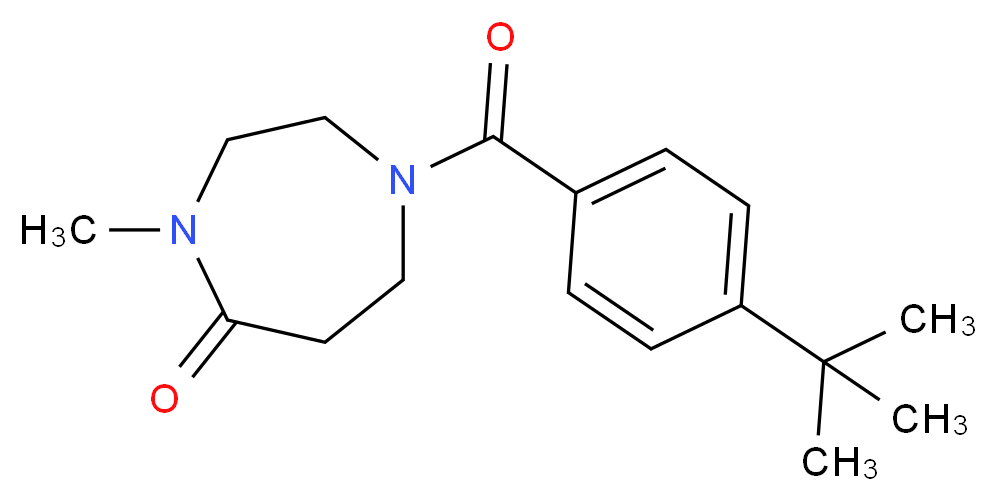 1-(4-tert-butylbenzoyl)-4-methyl-1,4-diazepan-5-one_Molecular_structure_CAS_)