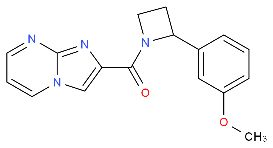 2-{[2-(3-methoxyphenyl)azetidin-1-yl]carbonyl}imidazo[1,2-a]pyrimidine_Molecular_structure_CAS_)
