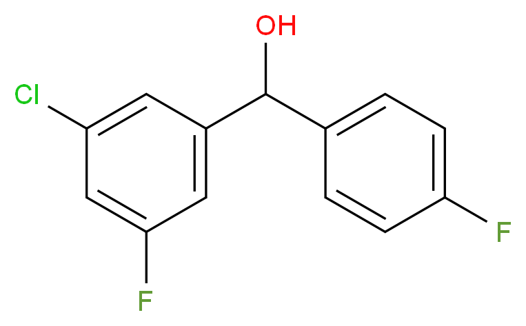 3-Chloro-4',5-difluorobenzhydrol 97%_Molecular_structure_CAS_)