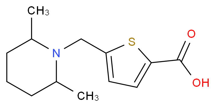 5-[(2,6-dimethylpiperidin-1-yl)methyl]thiophene-2-carboxylic acid_Molecular_structure_CAS_)