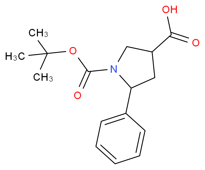 1-tert-Butoxy carbonyl-5-phenyl pyrrolidine-3-carboxylic acid_Molecular_structure_CAS_885277-76-9)