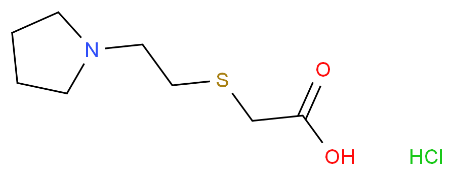 [(2-Pyrrolidin-1-ylethyl)thio]acetic acid hydrochloride_Molecular_structure_CAS_)